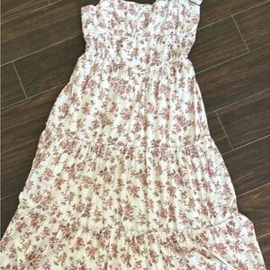 NWT Trixxi Tie Strap Floral Maxi Dress Cottagecore size XL